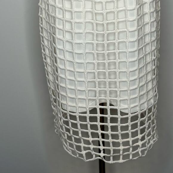 J by JOA Cage Off White Sleeveless Full Zip Dress Womens Size Medium - Picture 4 of 12